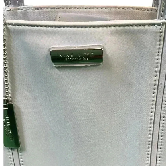 Nine West Accessories Small Hand Bag Light Blue Cloth Like Material - Picture 3 of 16